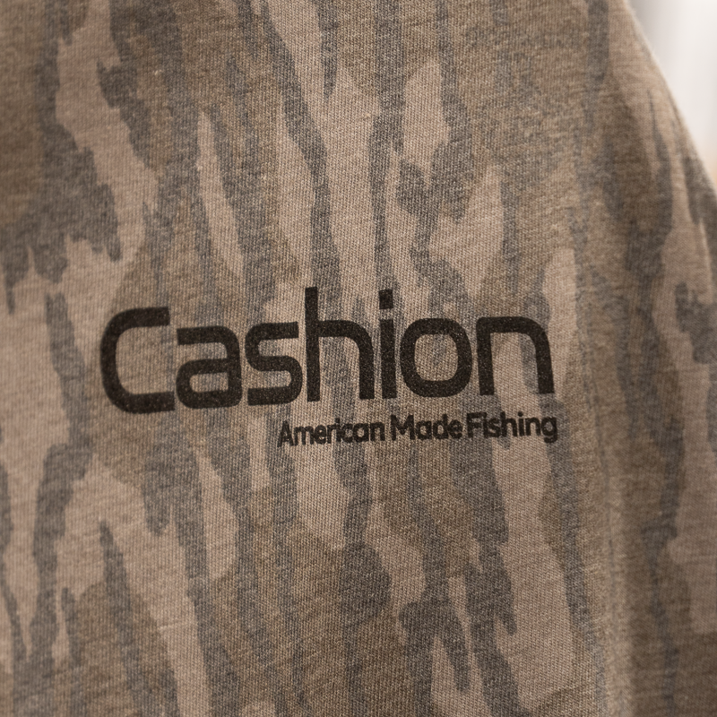 Cashion American Made Fishing Logo Tee - Mossy Oak Bottomland Camo