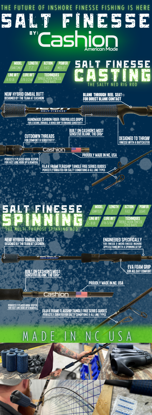 NEW Salt Finesse ICON Series Cashion Rods